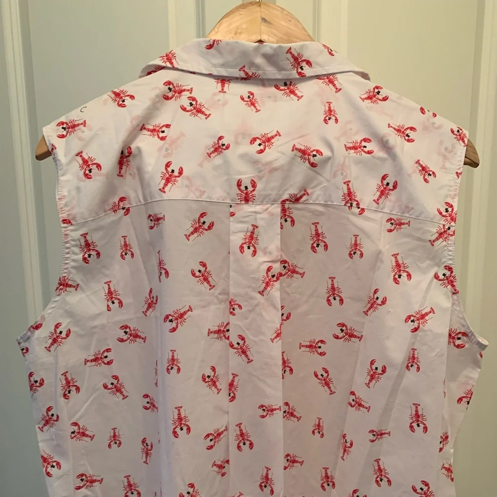 The Cat’s Pajamas Mister Lobster Luxe Pima Sleeveless Nightshirt Size L NEW - Picture 5 of 16